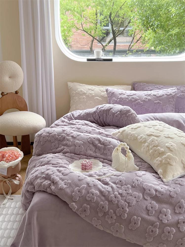 코지풀 플로팅 플라워 극세사 이불커버 세트 슈퍼싱글 퀸 킹 가을 겨울 침구세트