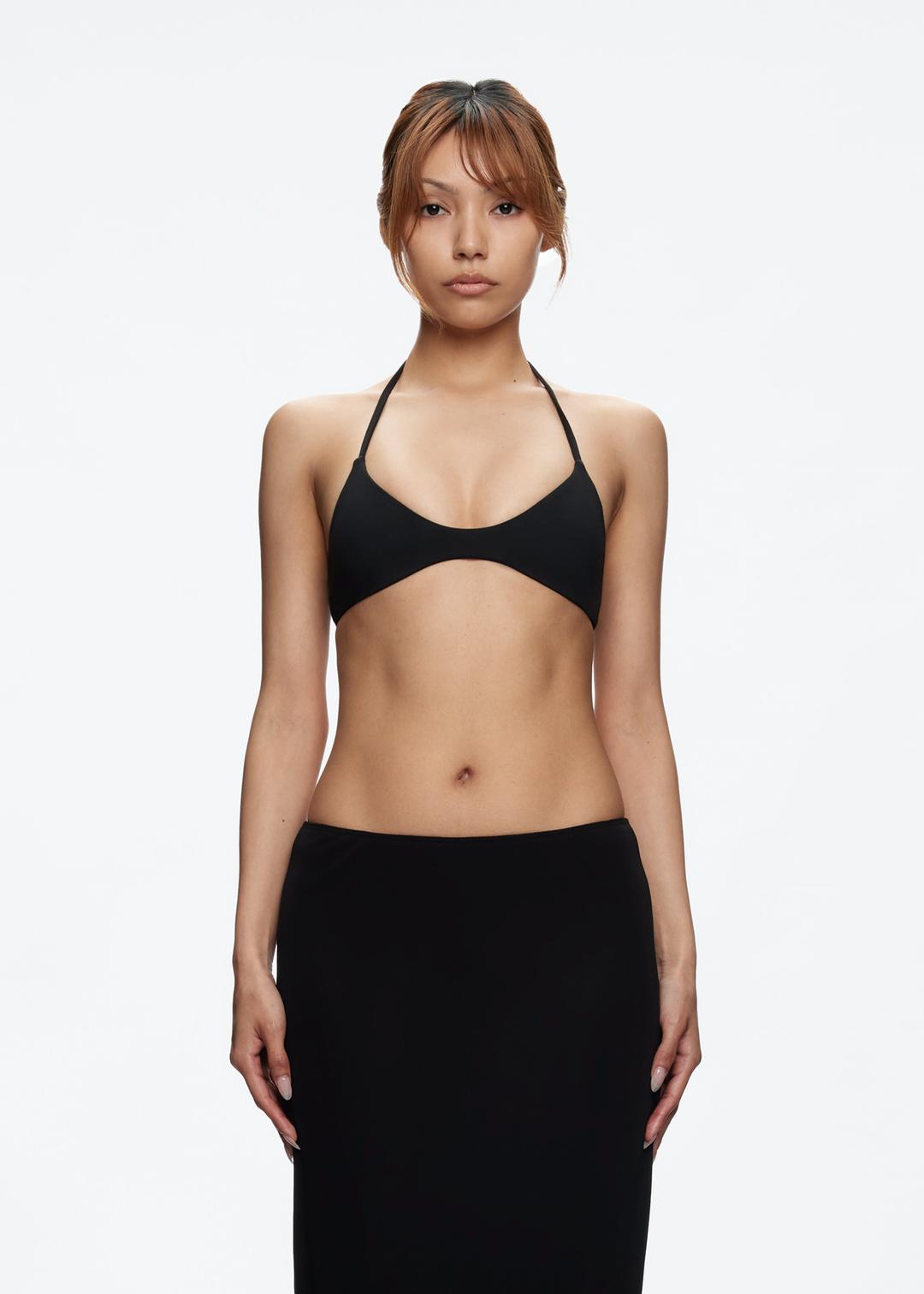 Scooped Bralette in Black - Tank Air
