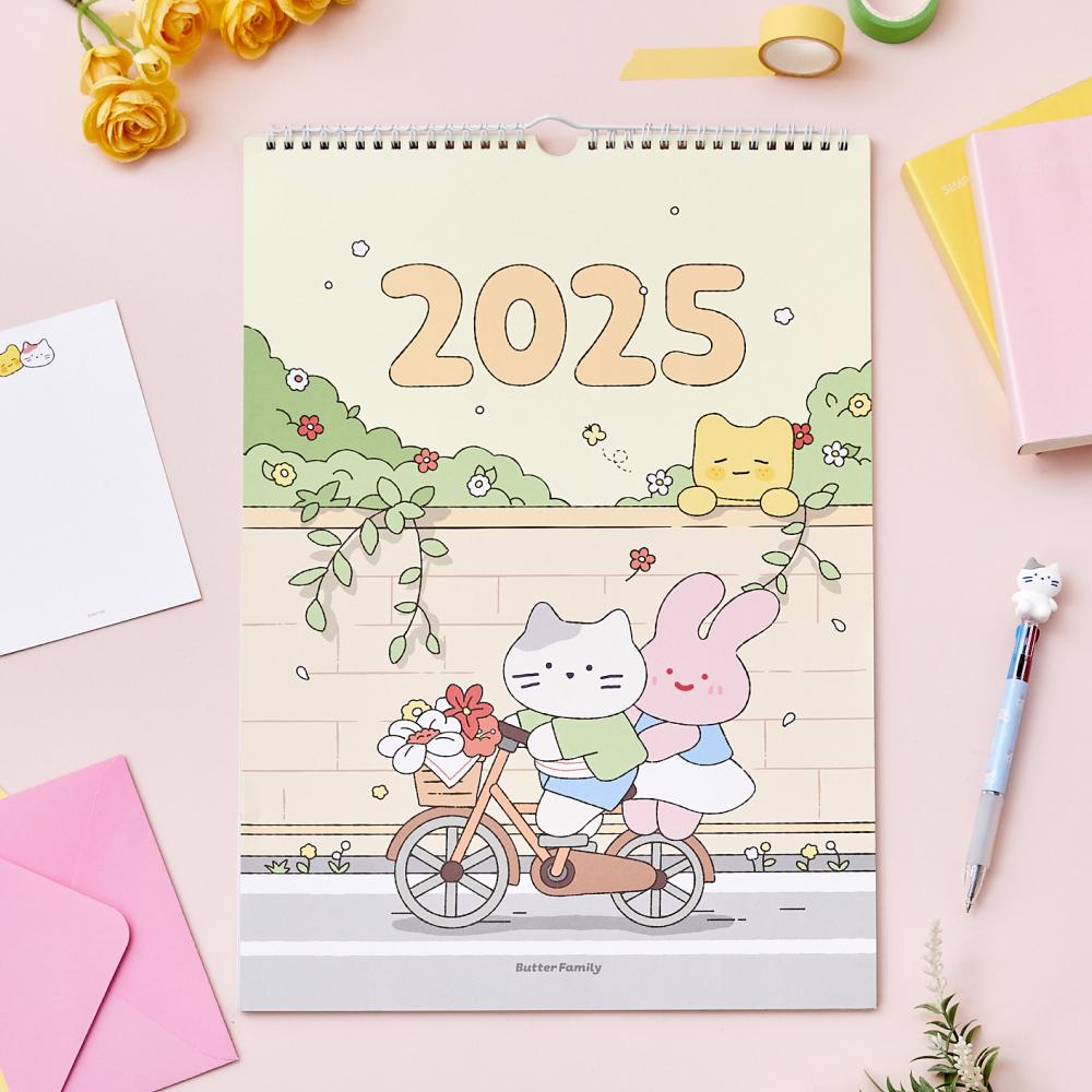 BT 2025 버터패밀리 A3 벽걸이 달력
