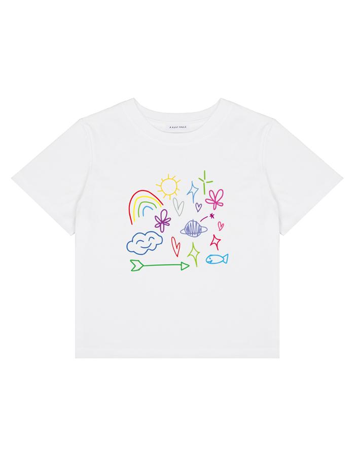 ARA RAINBOW CROP TEE (2 COLOR)
