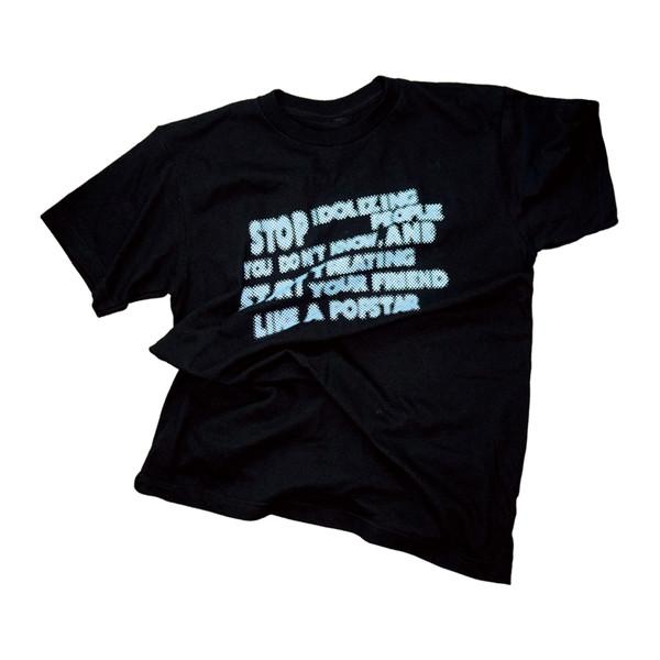 Dot graphic tee - Blue