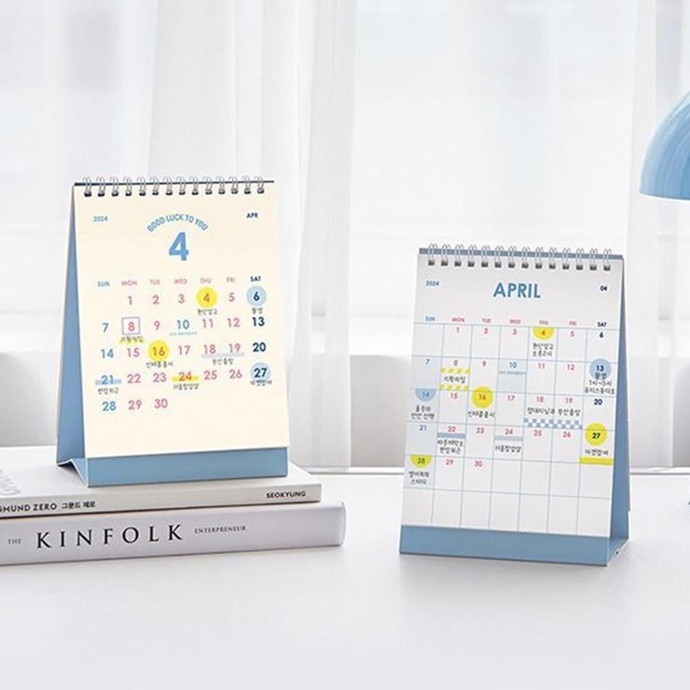 굿럭 2024 미니 탁상 달력 플래너 2024년 데스크 캘린더 24년