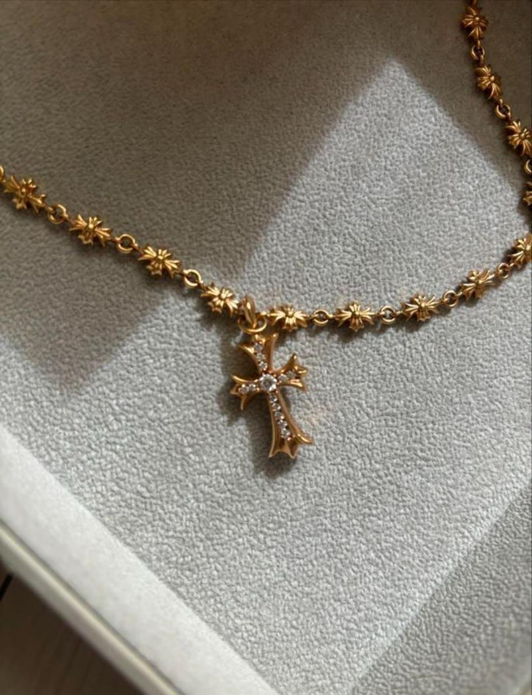 CHROME HEARTS クロムハーツ 22K TNY F P DIA タイニーEファットクロス | chromehearts