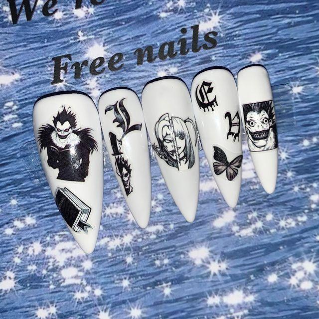 ✨인기✨🖤데스노트 수제네일팁🖤