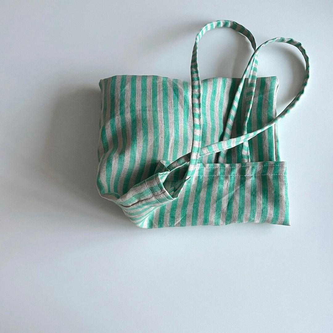 썸머 초록 린넨 미니백 (summer green linen mini bag)