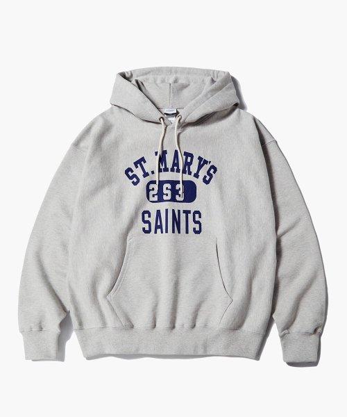 パーカー・フーディ AECA WHITE CLOVER HOLIDAY HOODIE SWEATWASHED CHARCOAL AECA WHITE】 CLOVER HOLIDAY HOODIE SWEAT : WASHED CHARCOAL