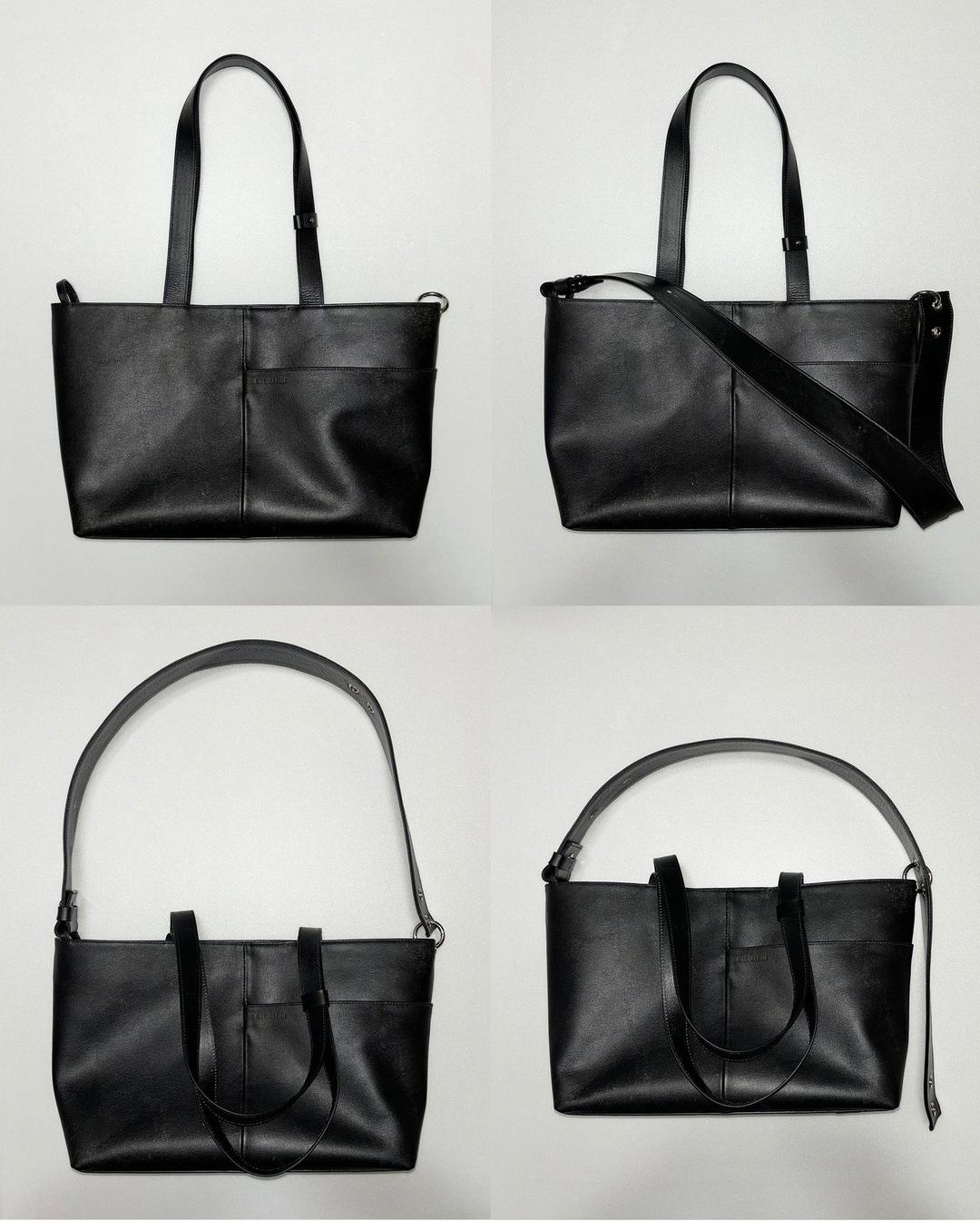 PRACTICO 3-IN-1 SHOPPER BAG VINTAGE BLACK — EECHAEROI