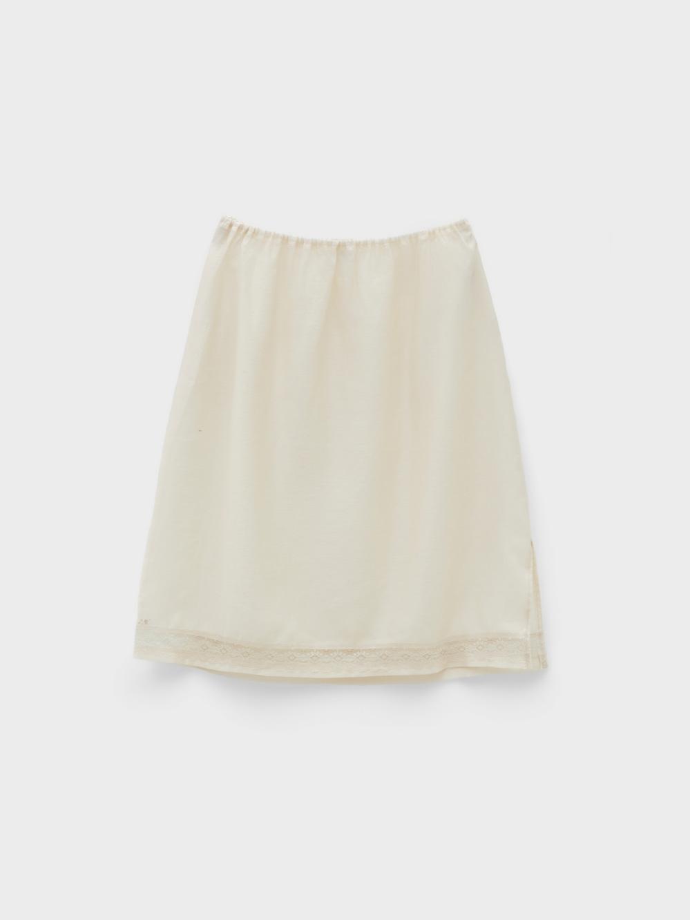 See-Through Lace Skirt_Cream
