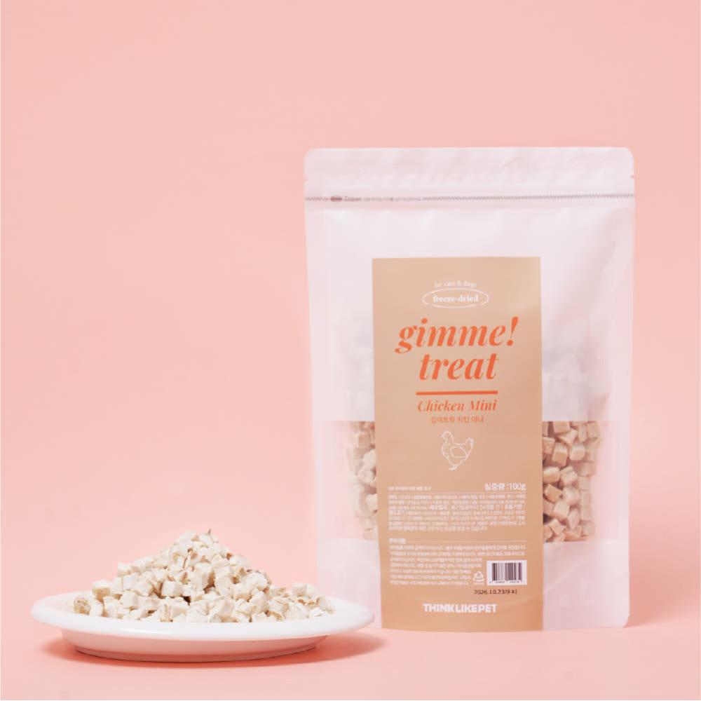 씽크라이크펫 김미트릿 강아지 고양이 동결건조간식 닭가슴살, 100g, 1개 