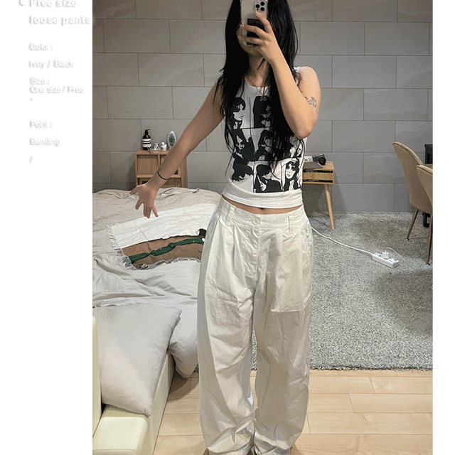 [BEST] Free size loose pants