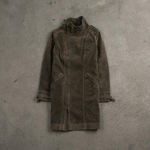 Buckle High-Neck Long Jacket 0066 W
