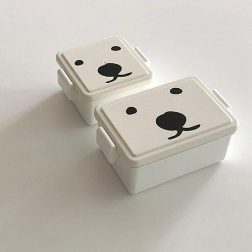 [폴라앳홈] 북극곰 시리즈 똑딱이 보냉 도시락 (정사각/직사각)