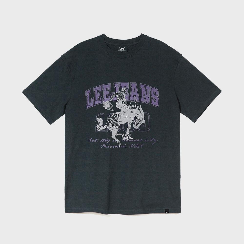 아카이브 카우보이 빈티지 그래픽 티셔츠 차콜 [7/22 예약발송]