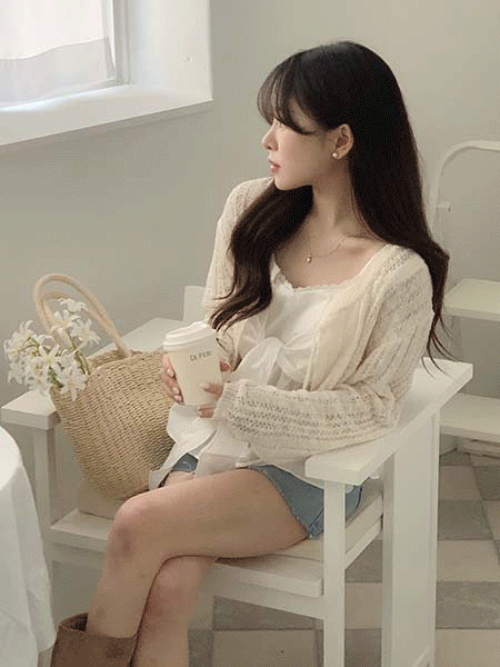 [강추/살안타템] 수플레 볼레로 썸머 가디건 - 4C