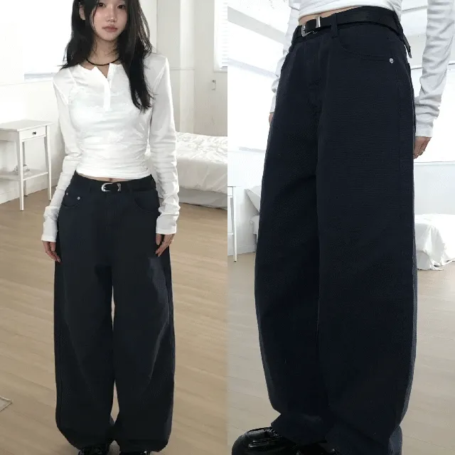 [사계절템✨/기본6컬러!] 라브 데일리 코튼 롱 와이드 팬츠