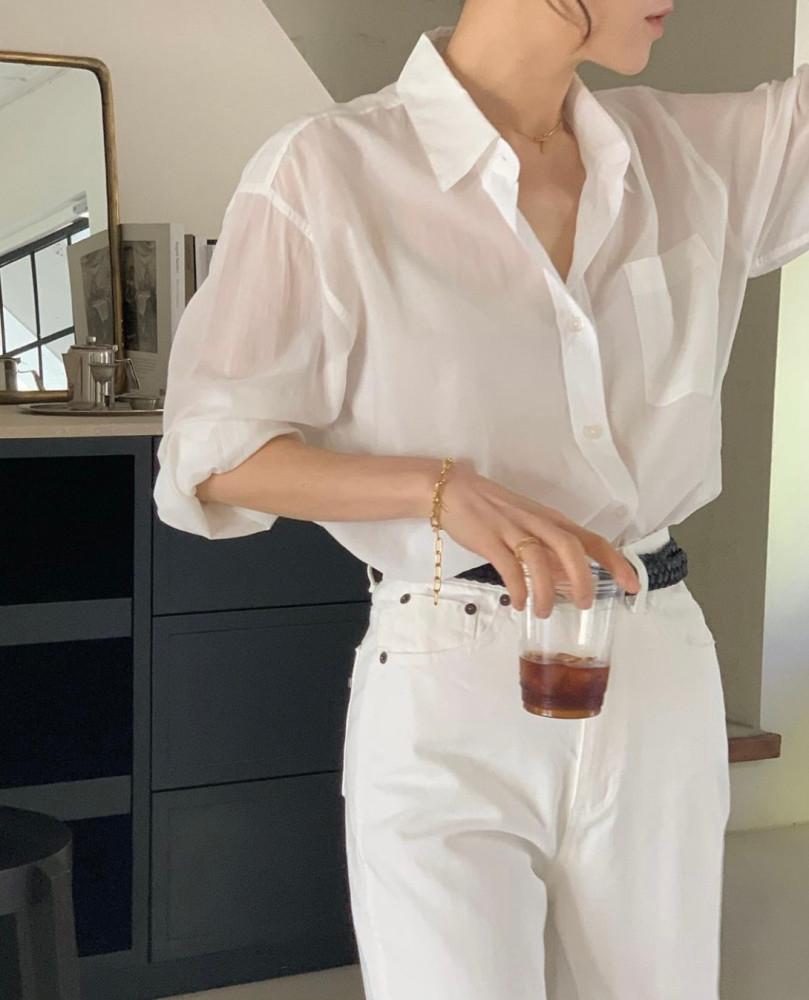 아,핑 당일 / BR 프레쉬 셔츠 코튼 긴팔 카라 썸머 데일리 sh