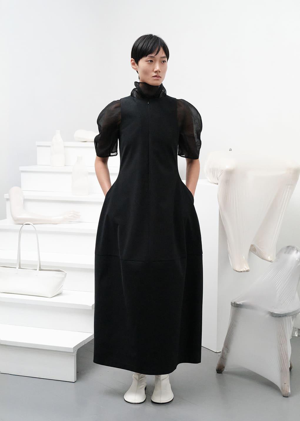 hourglass long dress, black