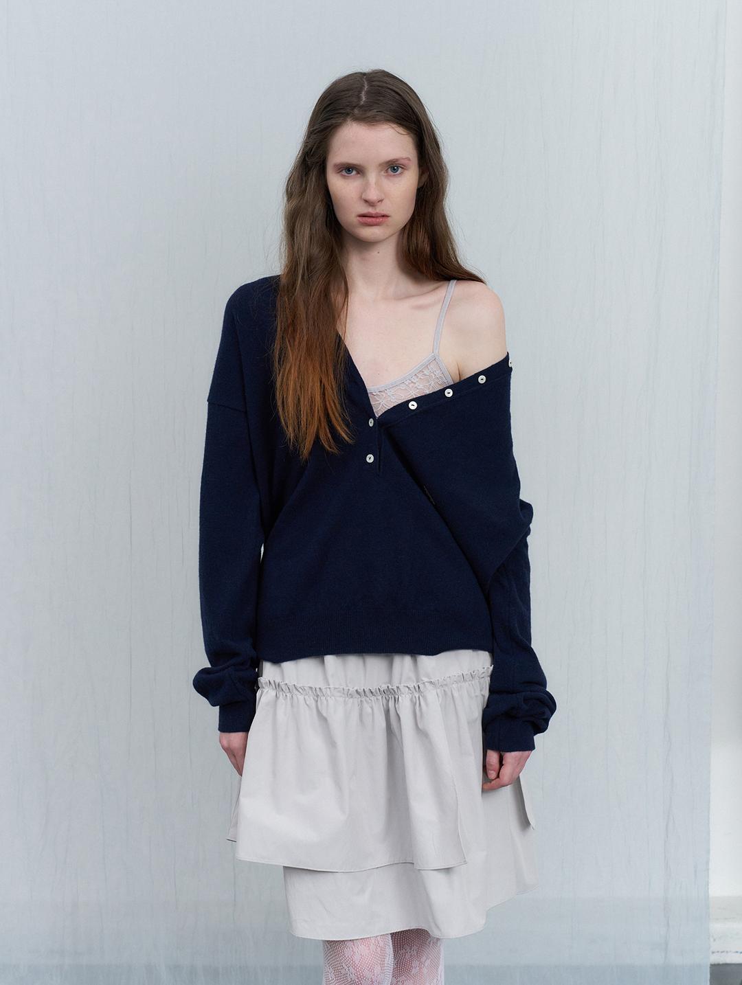 [3rd/3주이상소요] Kyale henry knit - navy