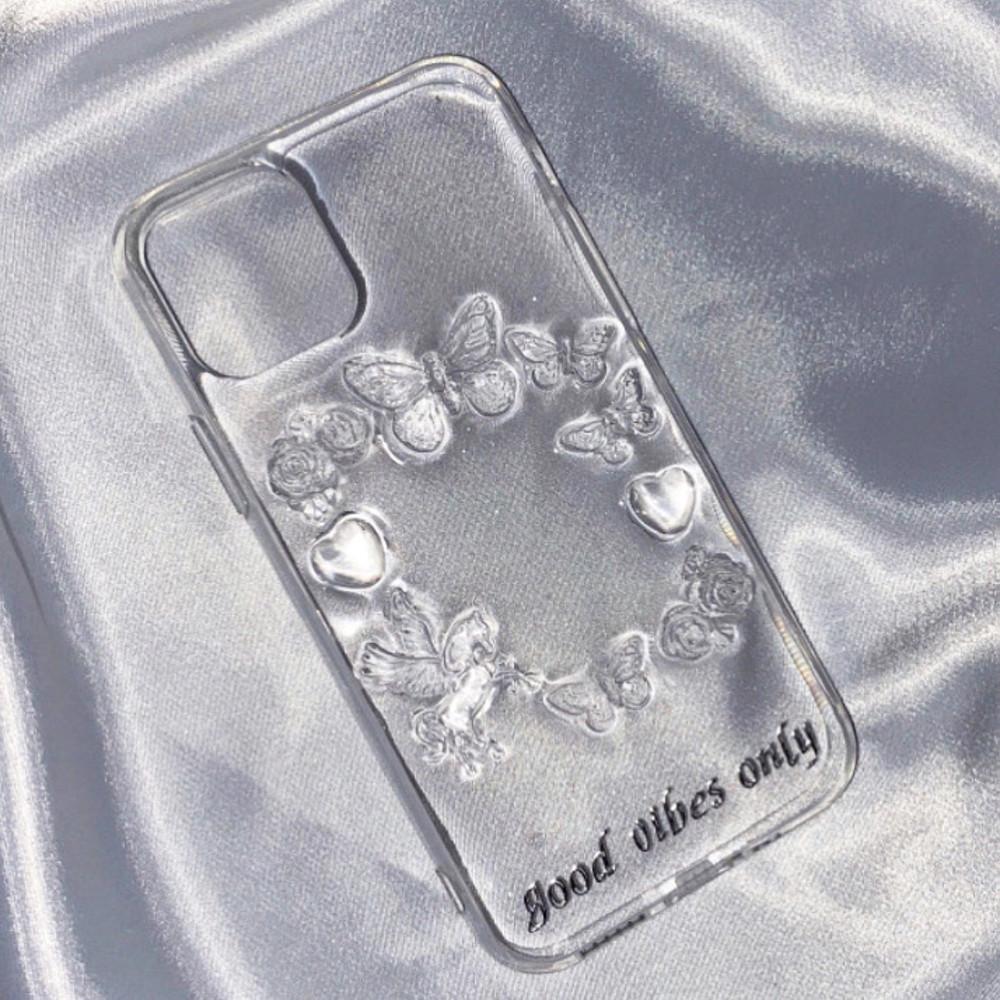 투명 글리터 레진 폰케이스 하트 나비 유니콘 사진케이스 아이폰14 갤럭시S22 frame