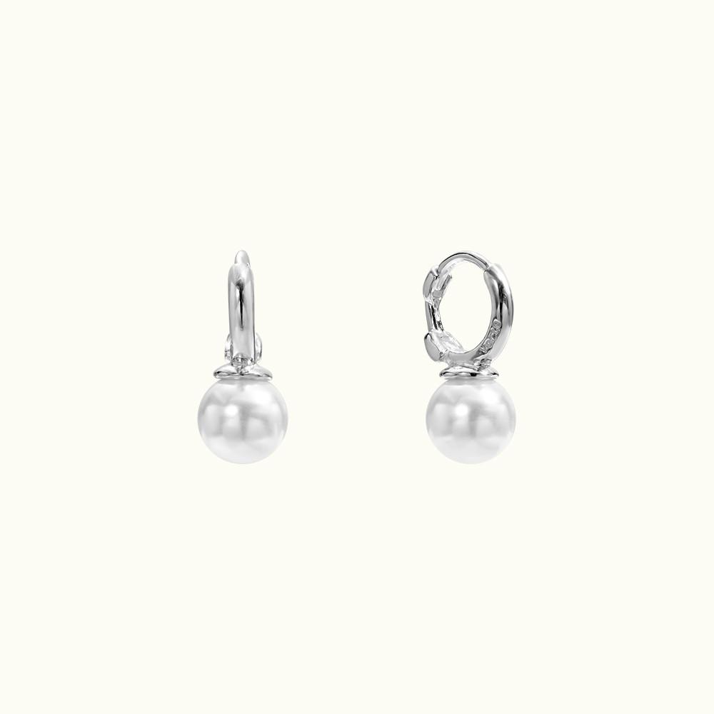 [2차 리오더][베흐트] pendu pearl earring (silver) / 925실버 폰듀 펄 원터치 귀걸이 (실버)