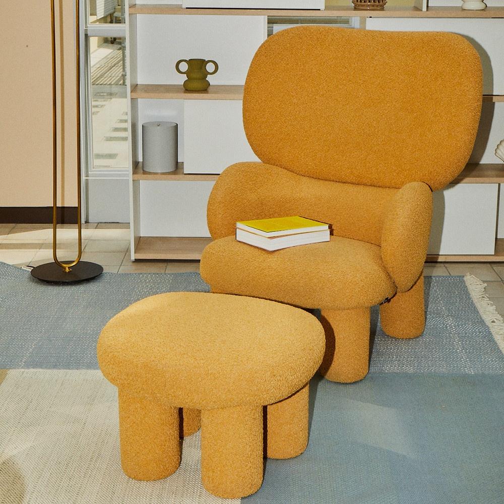 알로소 엘머파파 1인소파 부클레 패브릭소파 (암체어, 부클레소파)