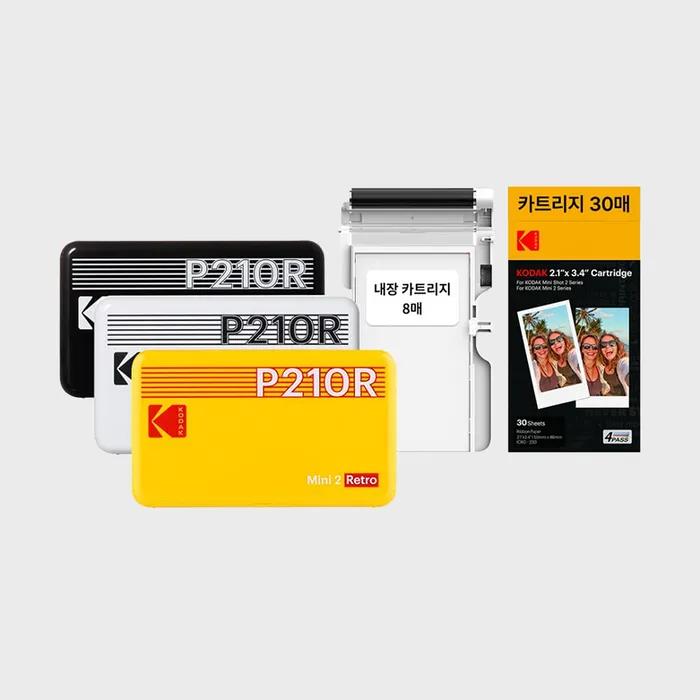 코닥 미니2 레트로 포토프린터 사진인화기+카트리지 38매
