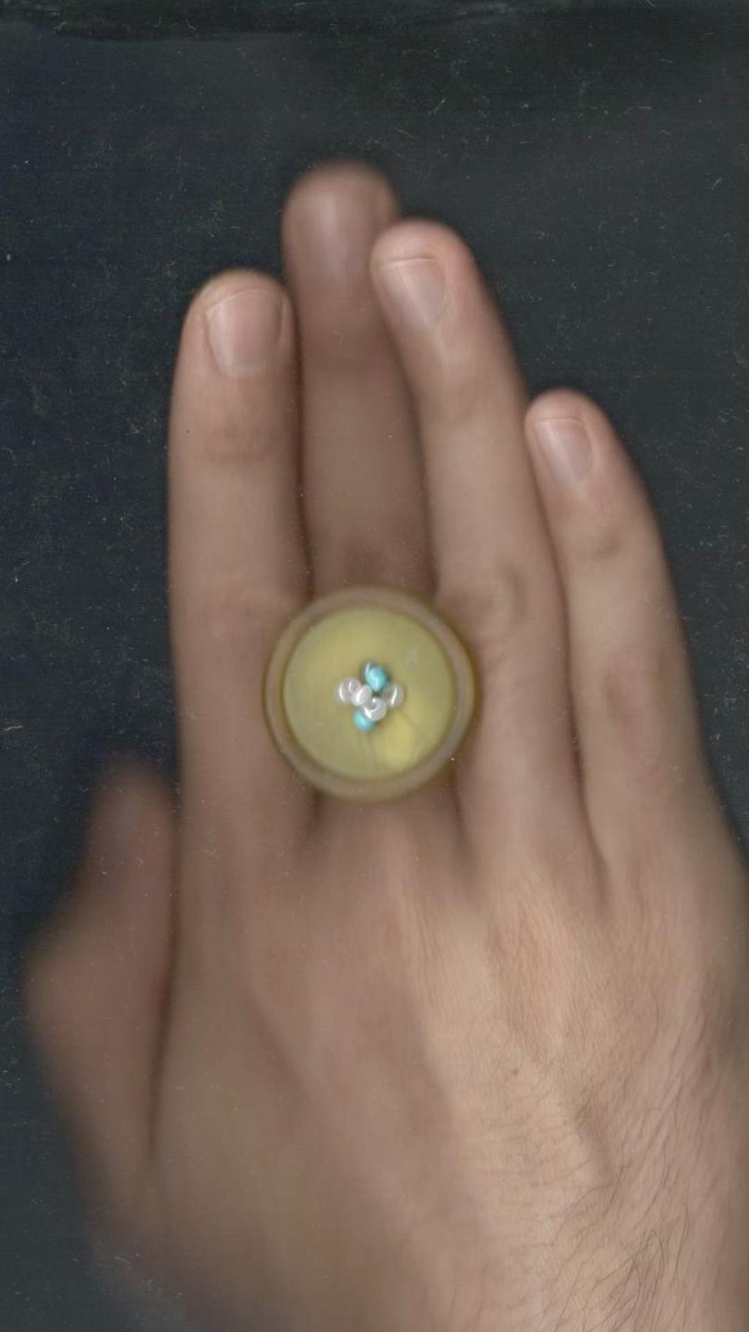 [jewelry.kwak] yellow button ring