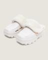 [SET] Nube fur socks & Nube mule_White