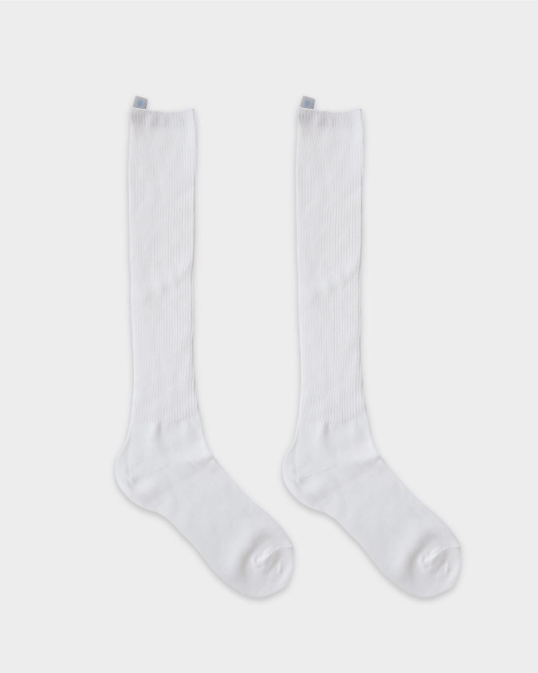 SUMMER KNEE SOCKS _ WHITE
