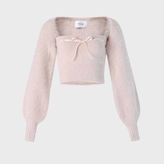 Soft effy bolero set (Pink)