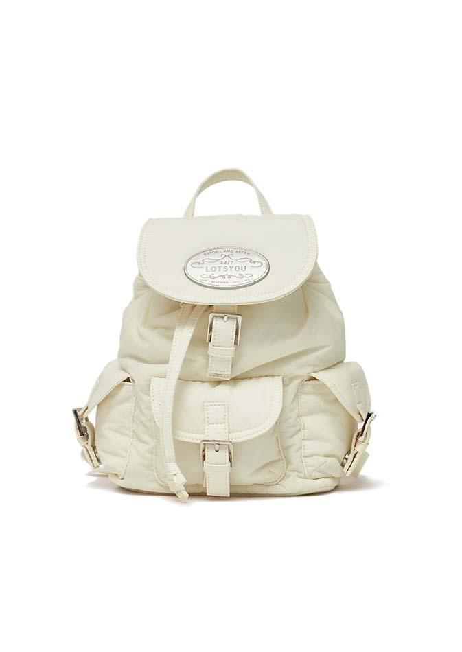 lotsyou_Nostalgia chubby Backpack Ivory