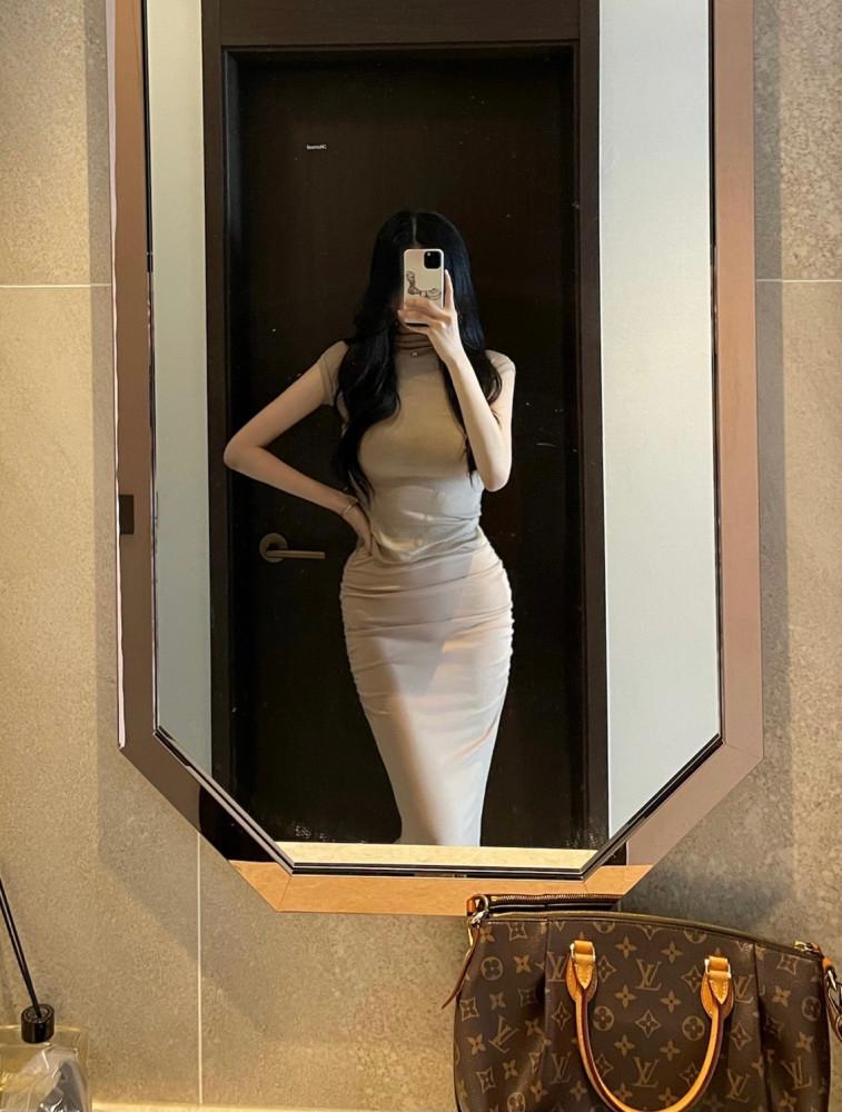 (무료배송) 포토샵 셔링 스커트 4color (당일-익일 출고) 롱스커트