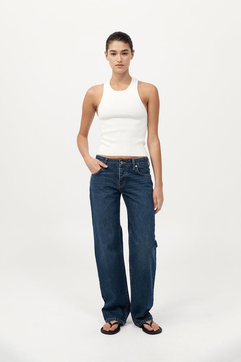 90s Low Rise Jeans - Dark Indigo - 24