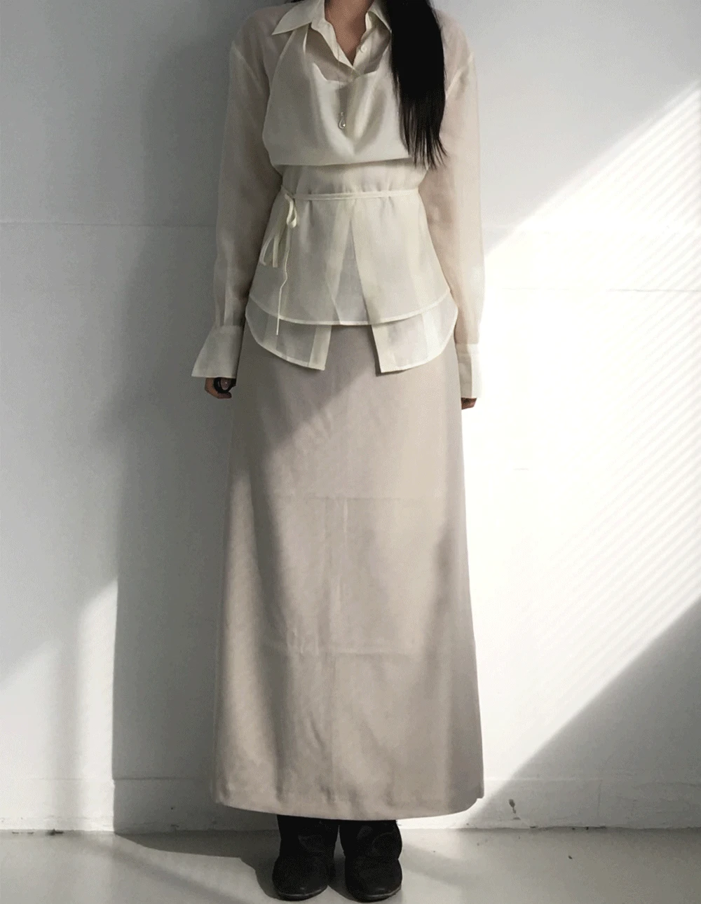 모던 맥시 롱 스커트 - SK