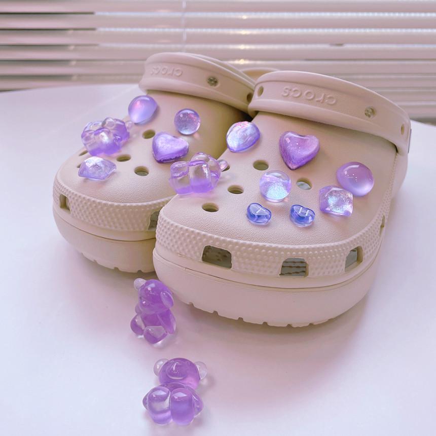 보라 곰돌이 원석 지비츠세트 이니셜 지비츠 크록스