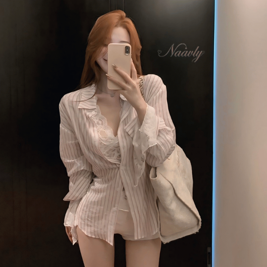 2c 레타 레이스 셔츠 set