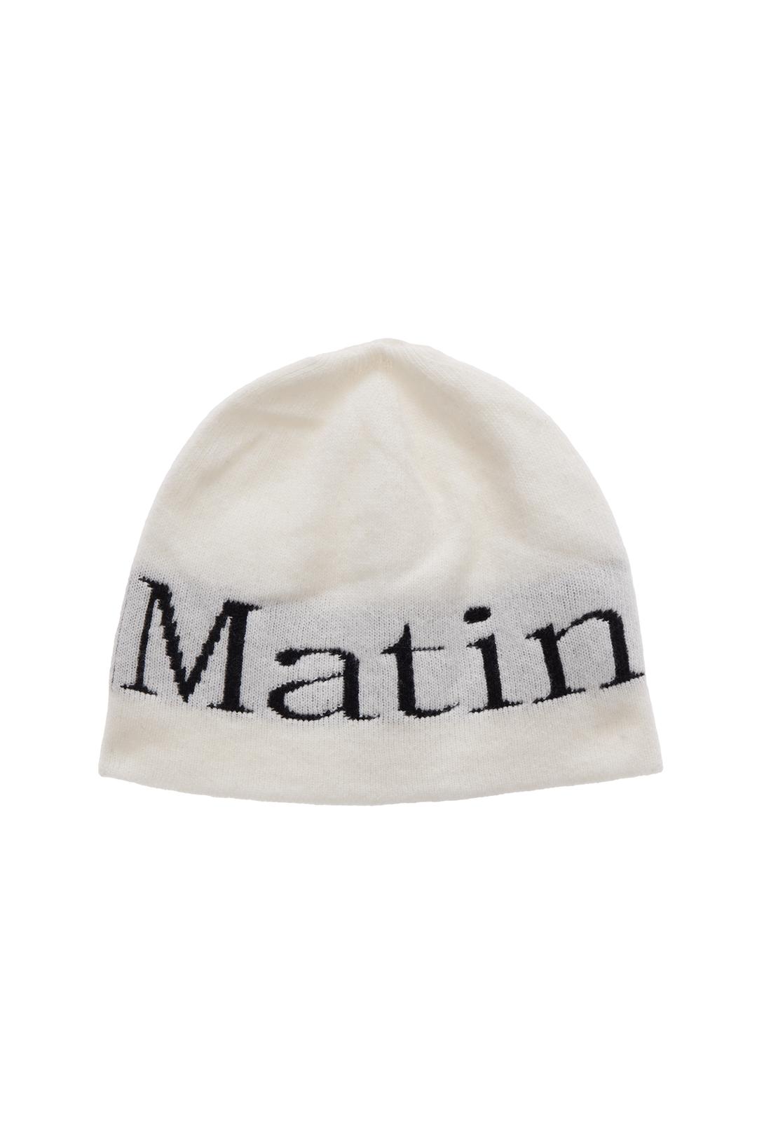 LOGO JACQUARD SHORT BEANIE IN WHITE