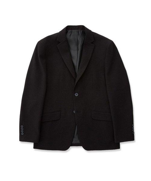 세미오버핏 솔리드 폴리스판 자켓 (블랙)