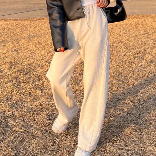 일자 정핏 툭 떨어지는 핏예쁜 면100 사계절 편안한 츄리닝 트레이닝 팬츠