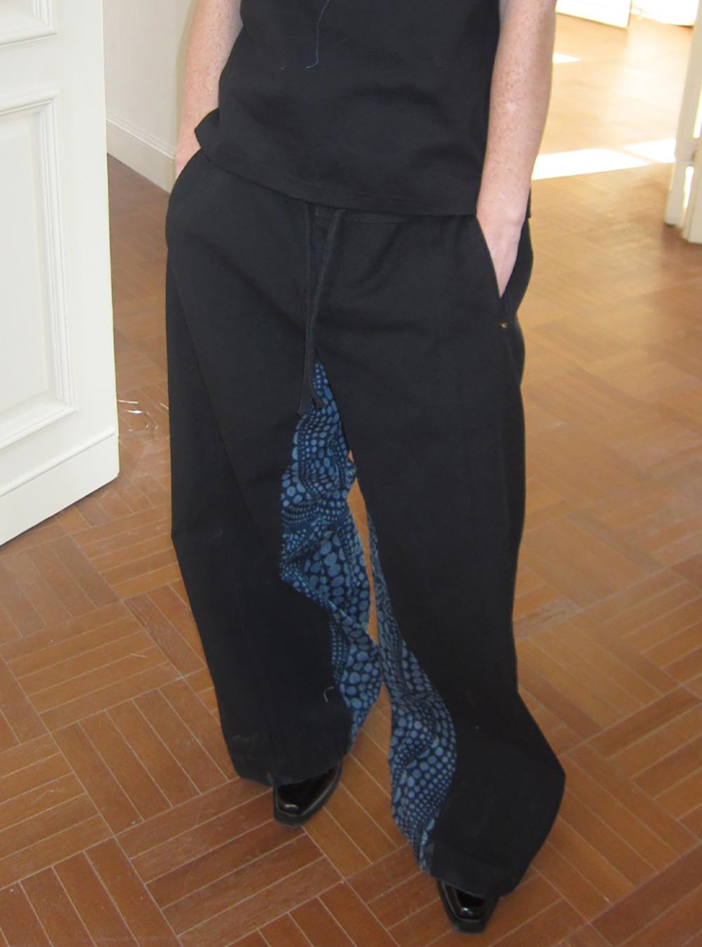 [ANTERIOR LOVED] Blue Wave Point Panel Denim Pants