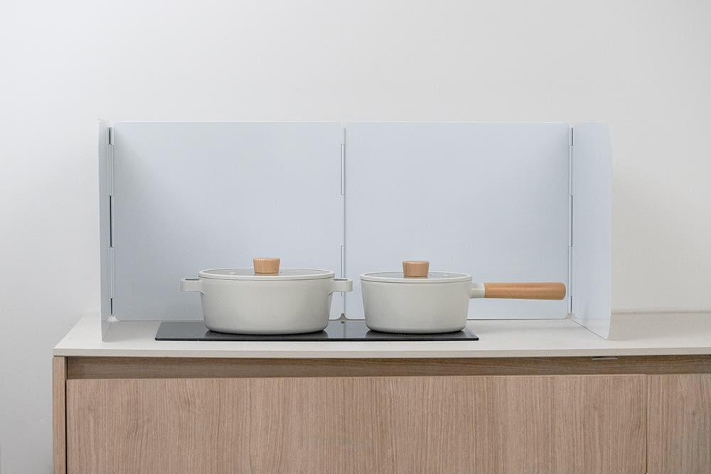 화이트 가스 렌지 가림막 레인지 주방 인덕션 기름튐 방지 가드 튀김 벽면 커버 2칸