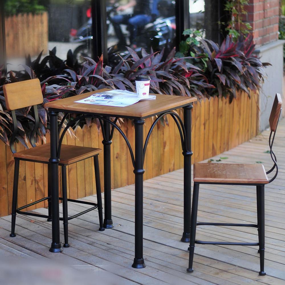 엔틱 카페 티테이블 원목 철제 테이블 세트