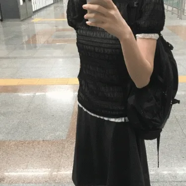 버블 시스루 레이어드티 (3color)