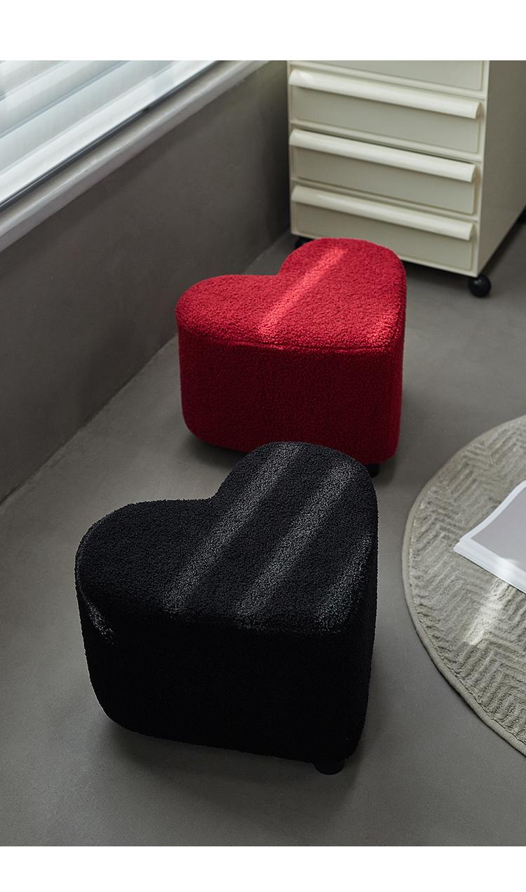 패브릭 하트 포인트 미니 쇼파 화장대 스툴