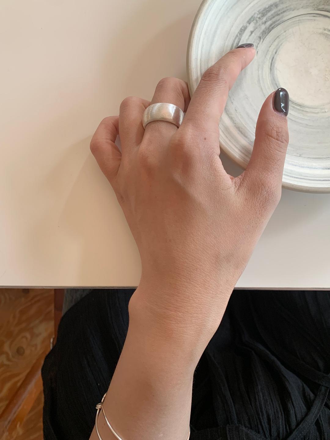 (silver925) Plain matte open ring *silver