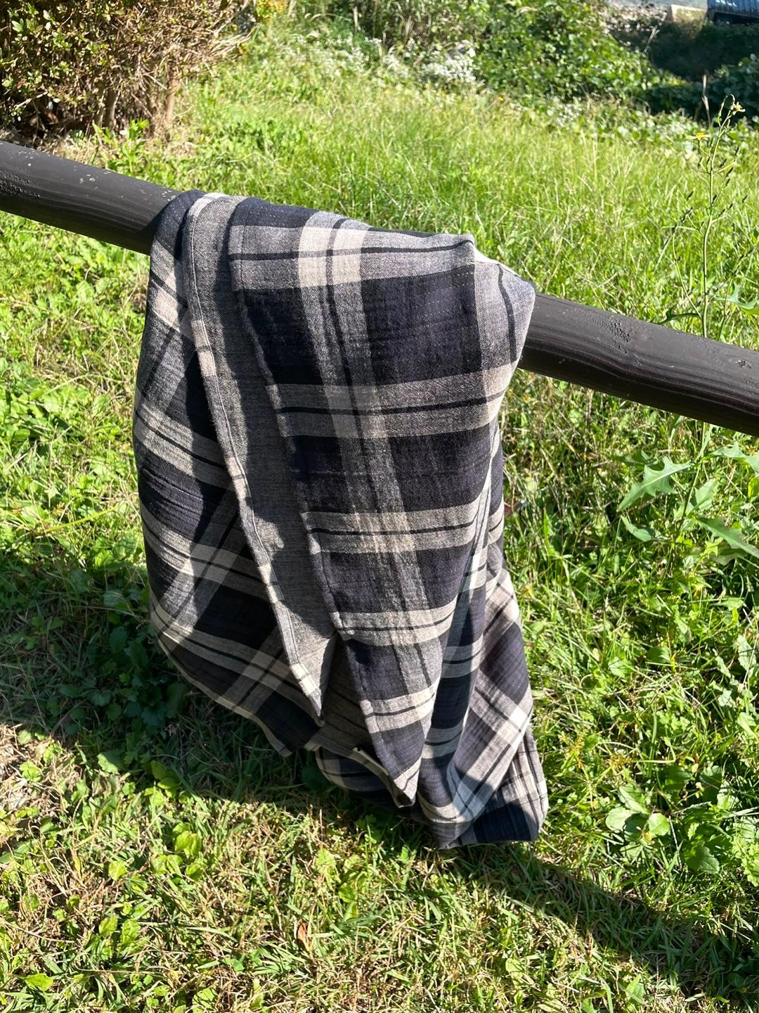 Check cotton blanket