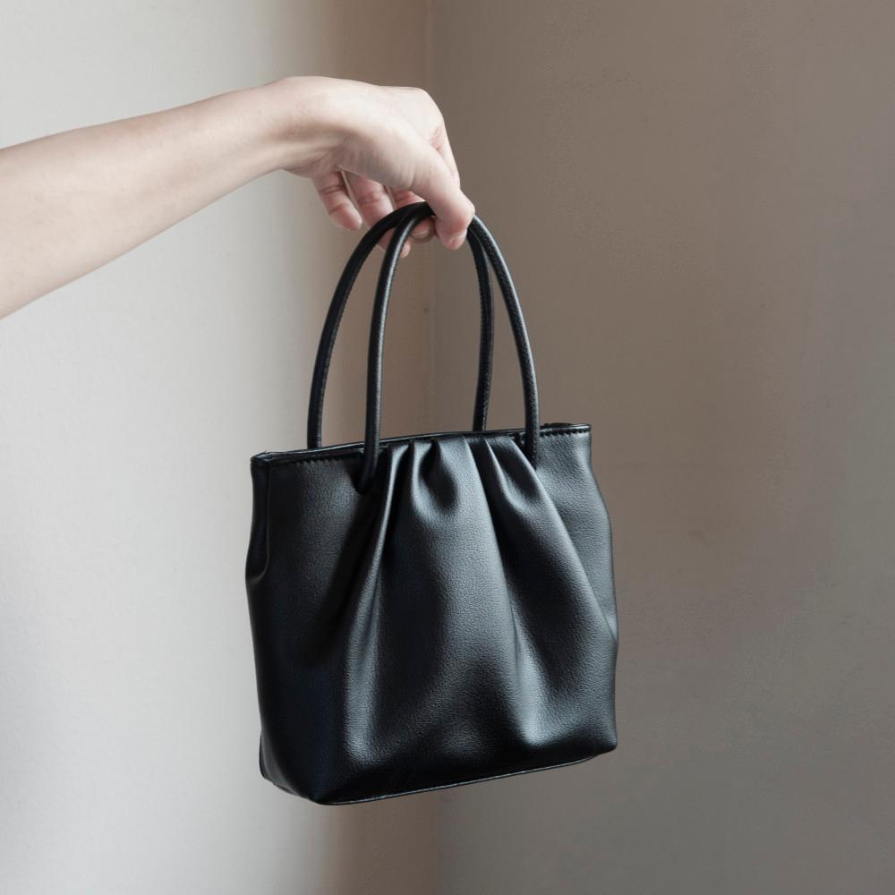 소가죽 블랙 미니 토트백 / 크로스백