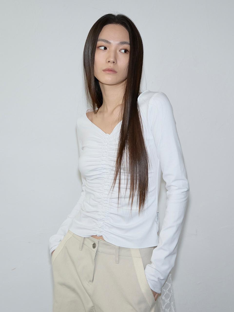 Fairy Shirring Long Sleeve (white)