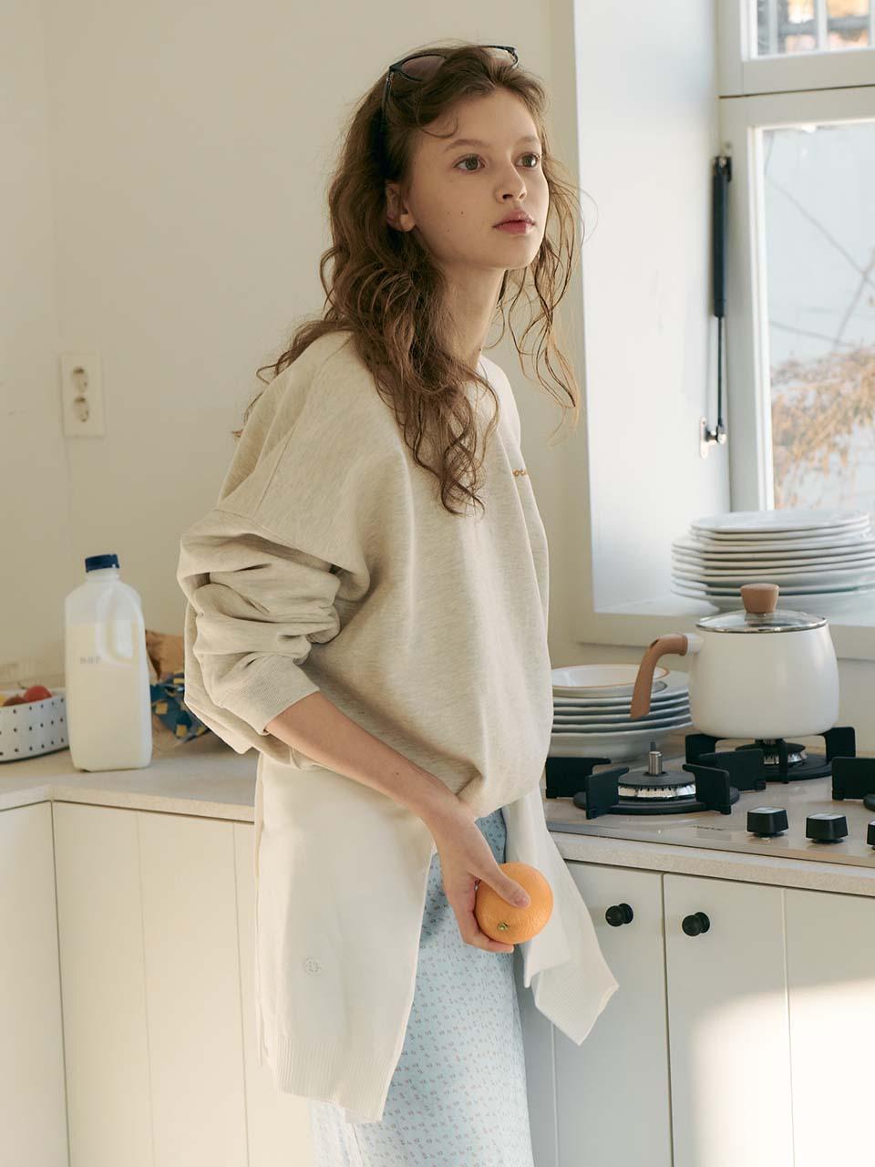 Unbalance Tuck Sweat Shirt VC2512TS101M_2color