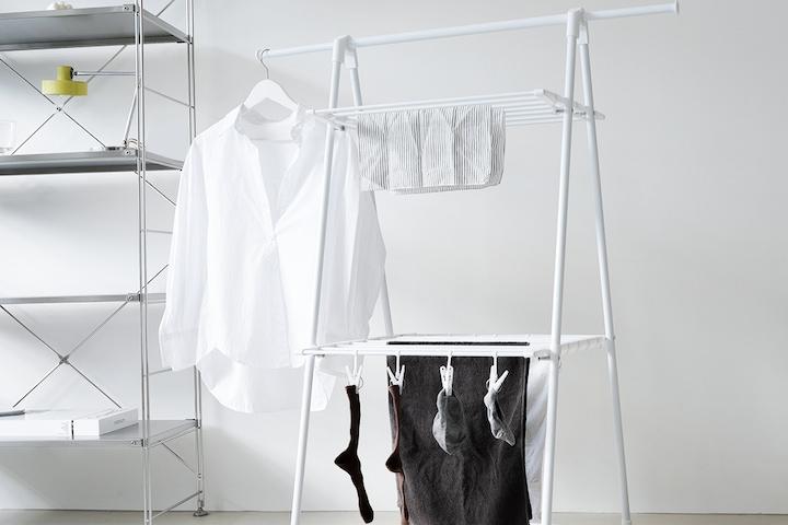 오굿즈! 원룸형 우드/올화이트 빨래 건조대 + 집게10PCS 3colors